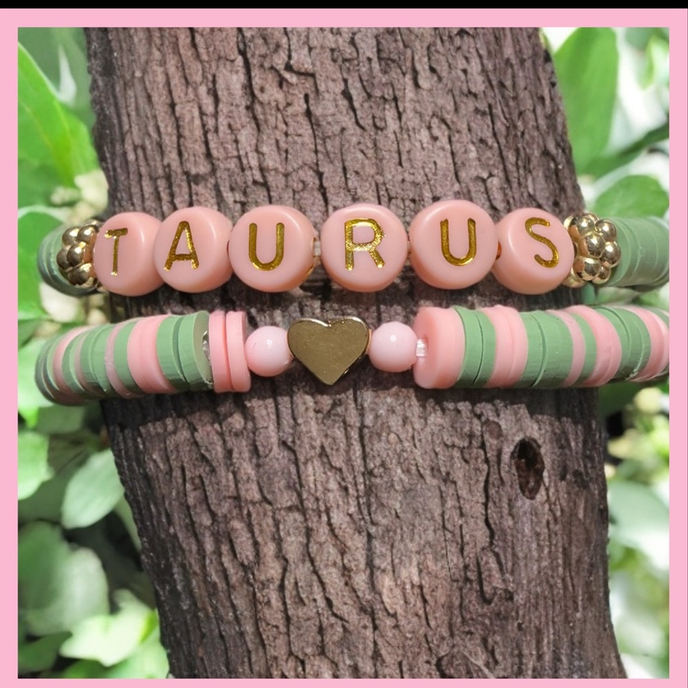 Zodiac sign -TAURUS -bracelet set ( New Handmade )